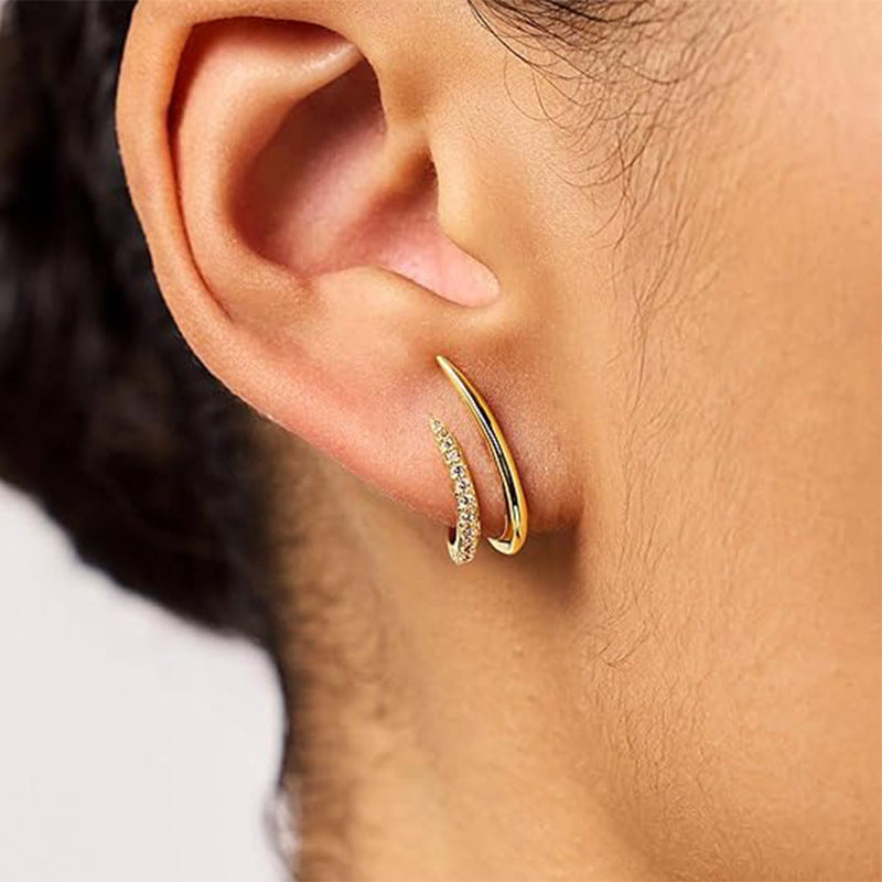 14K Gold Diamond Ear Cuff