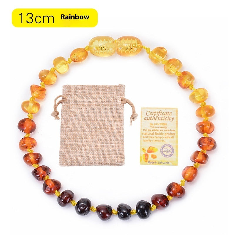 Children's Natural Amber Bracelet – Handcrafted Irregular Beads