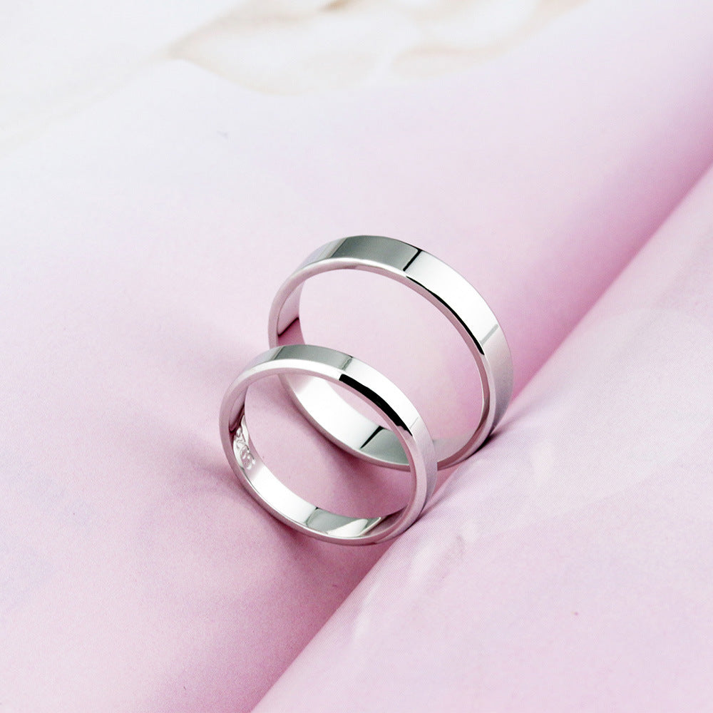 925 Sterling Silver Love Couple Ring Set – His & Hers
