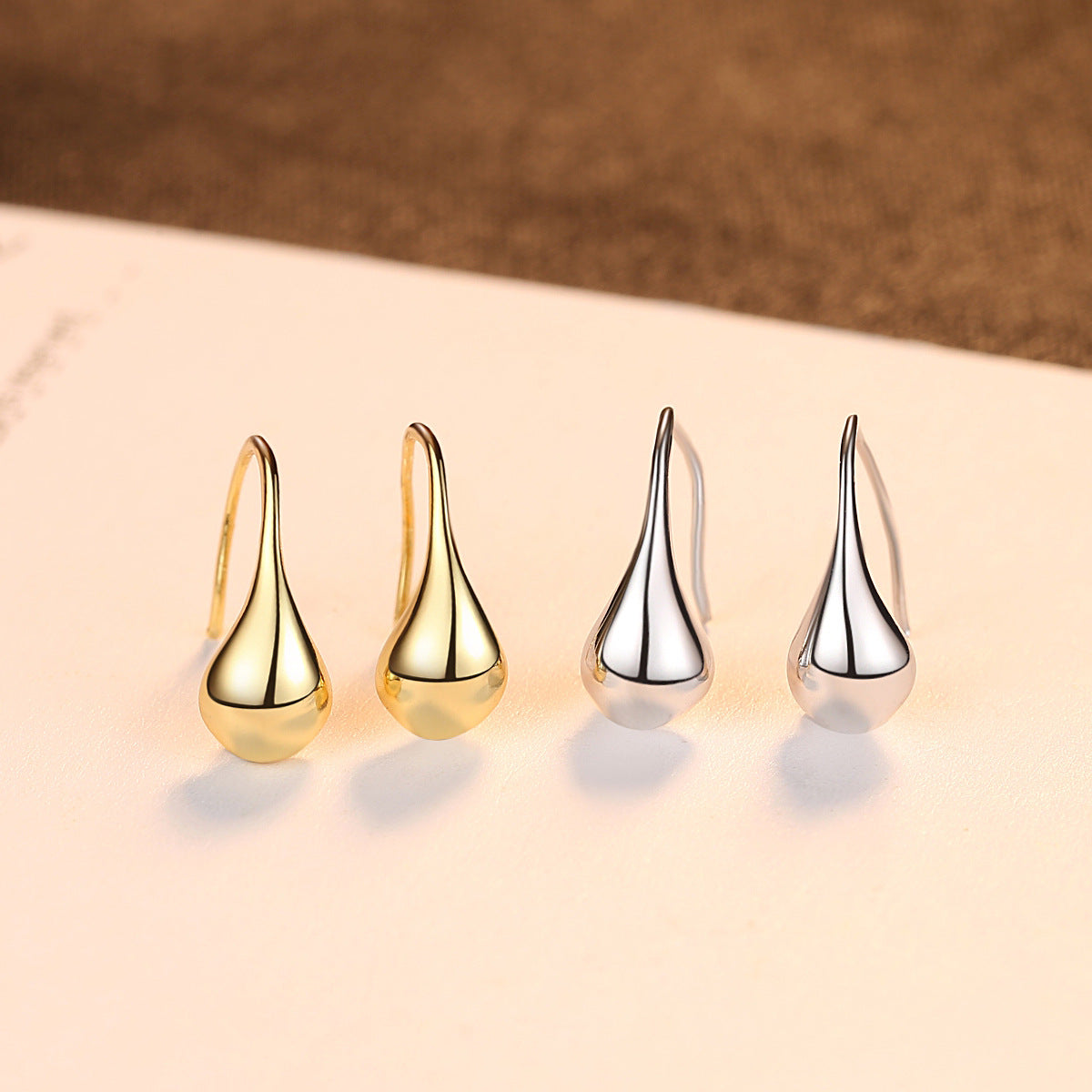 Waterdrop Drop Earrings – 925 Sterling Silver, Gold & Silver, Women's Fine Jewelry