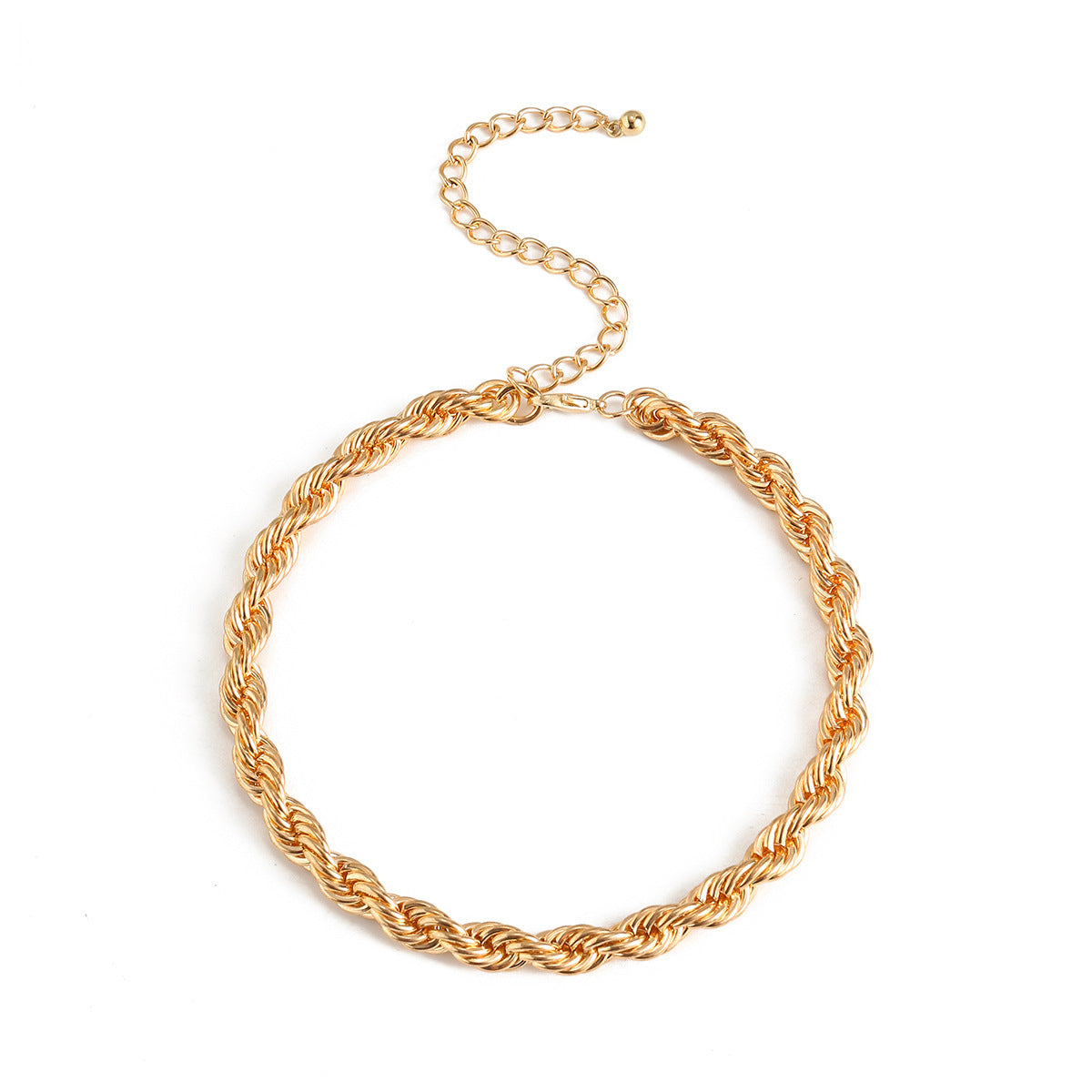 Gothic Twisted Chain Choker – Bold Statement Necklace
