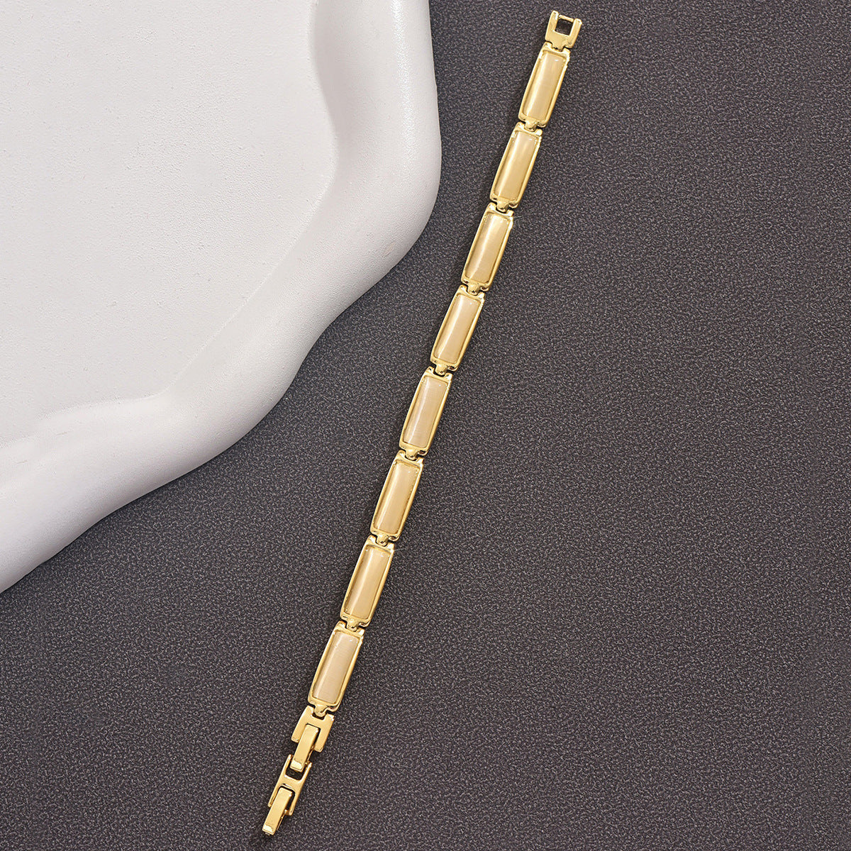 Gold Bamboo Bracelet - Luxury Minimalist Statement Bangle