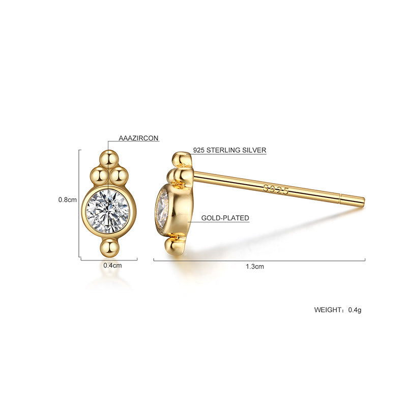 925 Sterling Silver Plated Earrings – Classic Bezel Set
