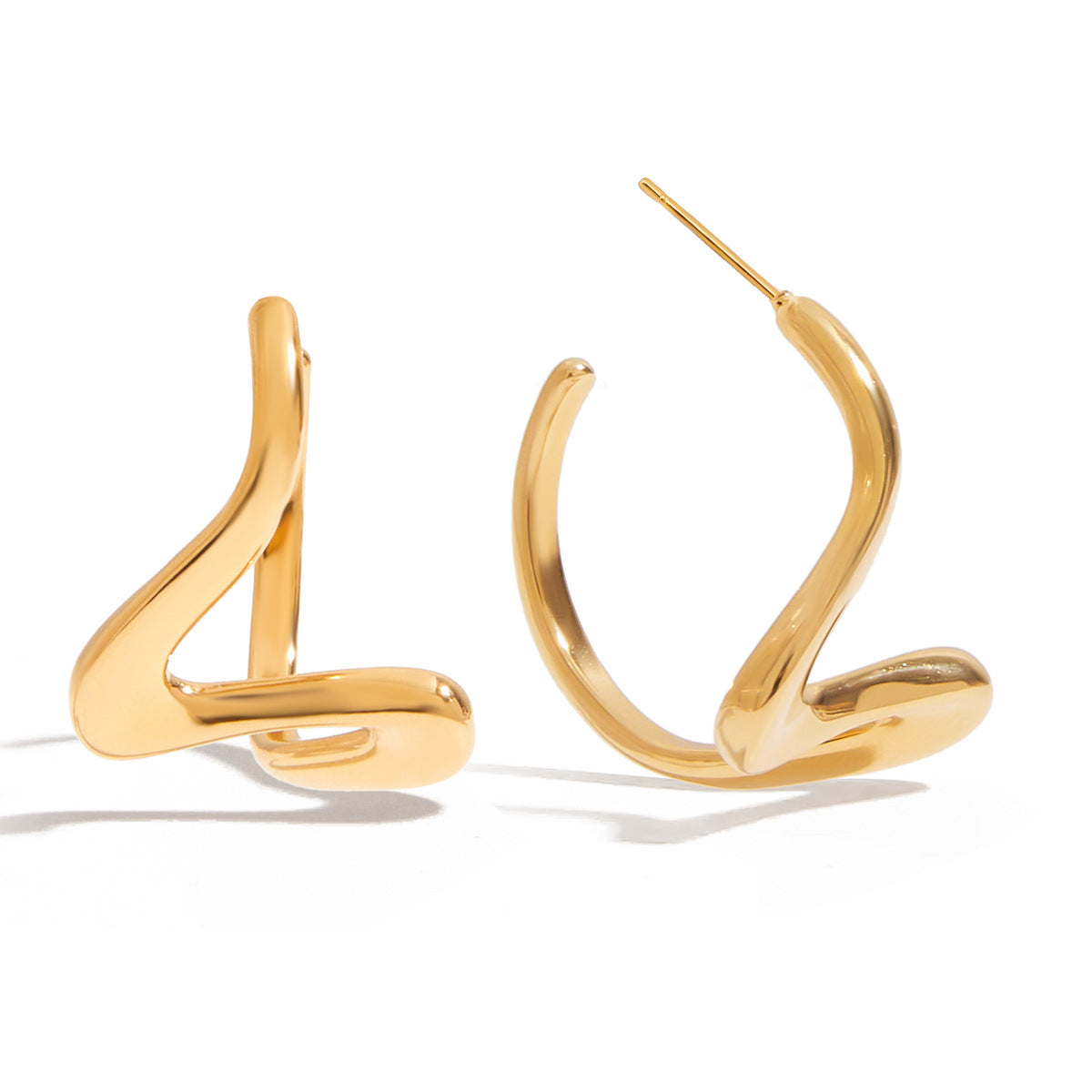 Minimalist Gold Studs — 18K Gold-Plated Everyday Earrings