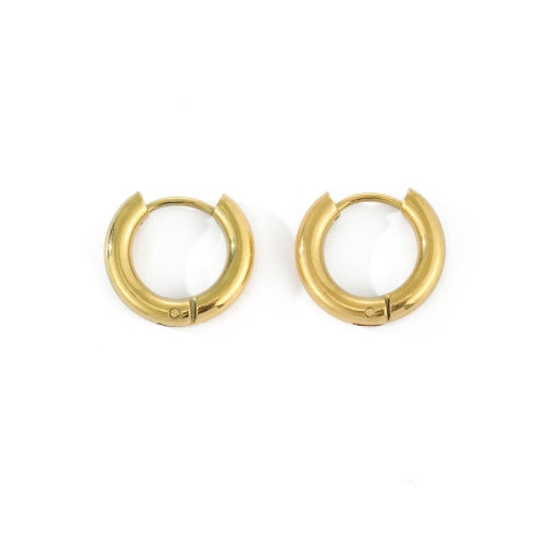 Gold-Plated Stud Earrings – Unisex Minimalist Design