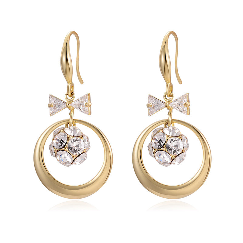 Trendy Pearl Irregular Hoop Earring – Gold Plated