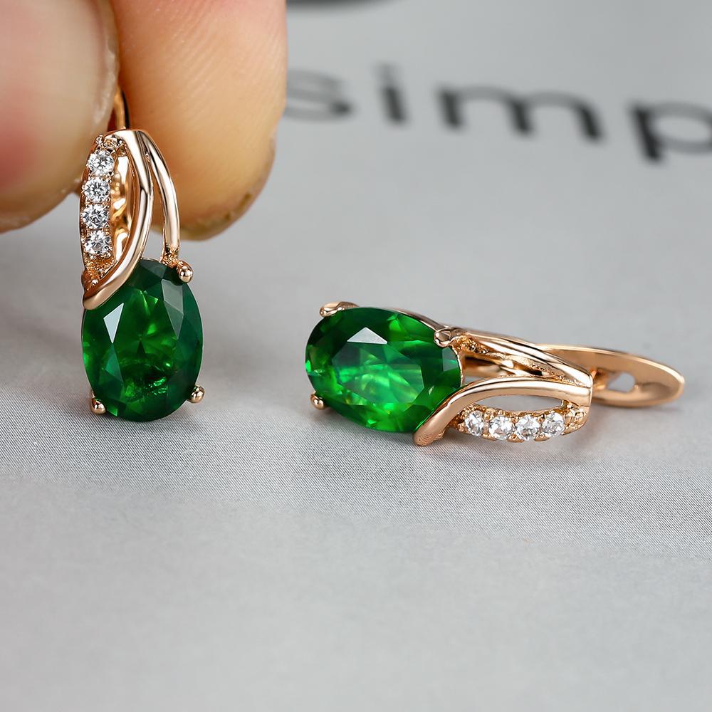 Champagne Gold Zircon Ear Clips – Diamond-Cut Copper Huggie Earrings for Women