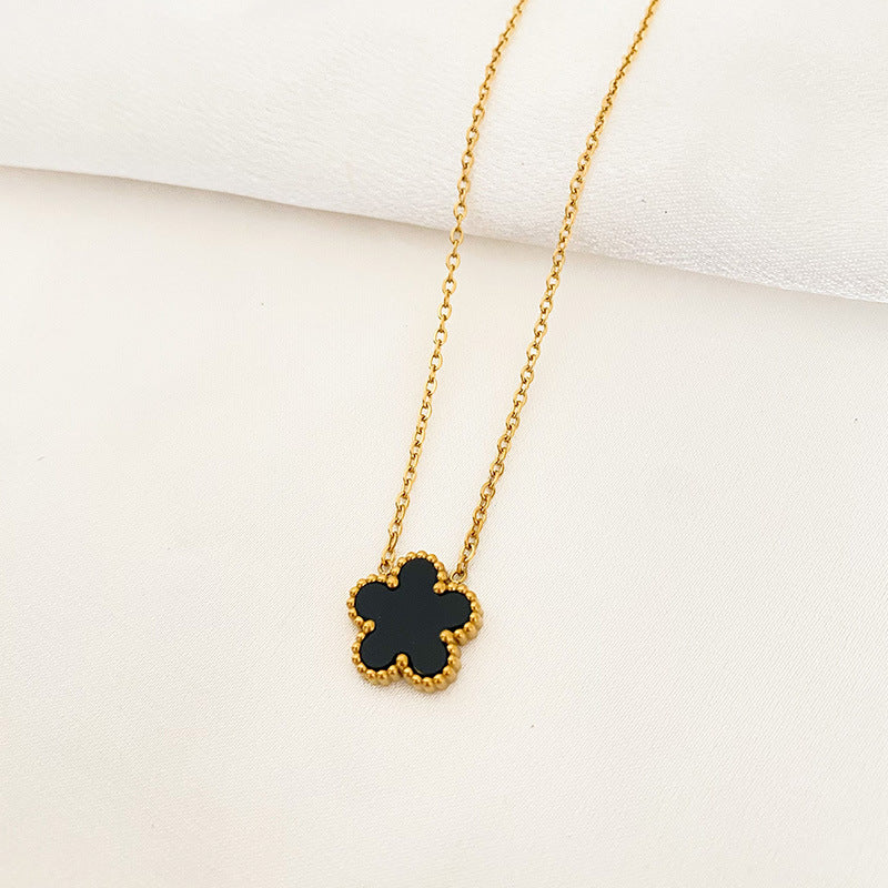 Botanical Bloom Titanium Jewelry Set — Necklace, Bracelet & Earrings