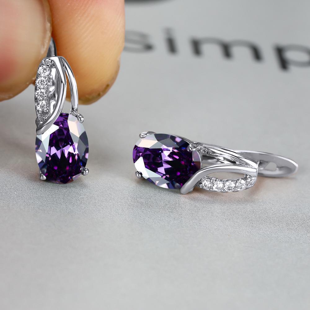 Champagne Gold Zircon Ear Clips – Diamond-Cut Copper Huggie Earrings for Women