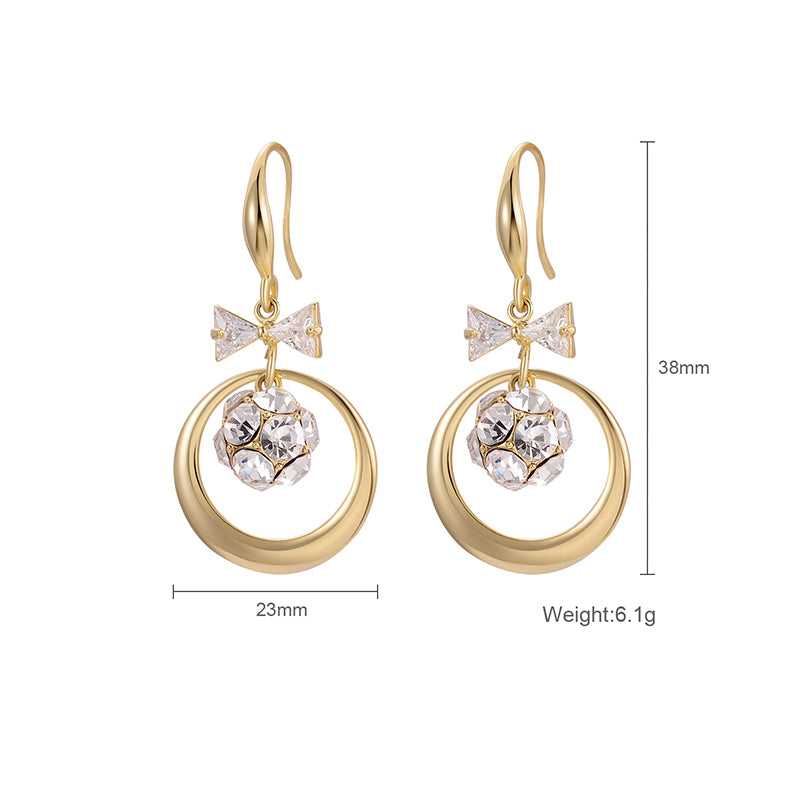 Trendy Pearl Irregular Hoop Earring – Gold Plated
