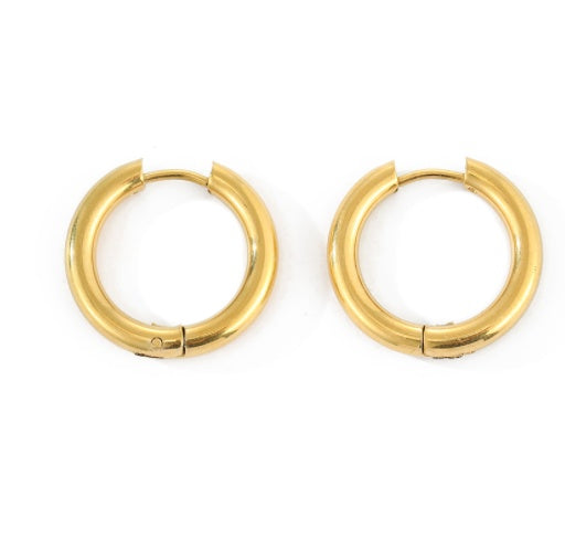 Gold-Plated Stud Earrings – Unisex Minimalist Design