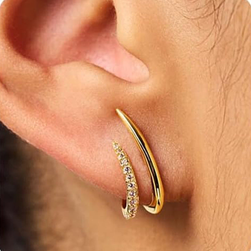 14K Gold Diamond Ear Cuff