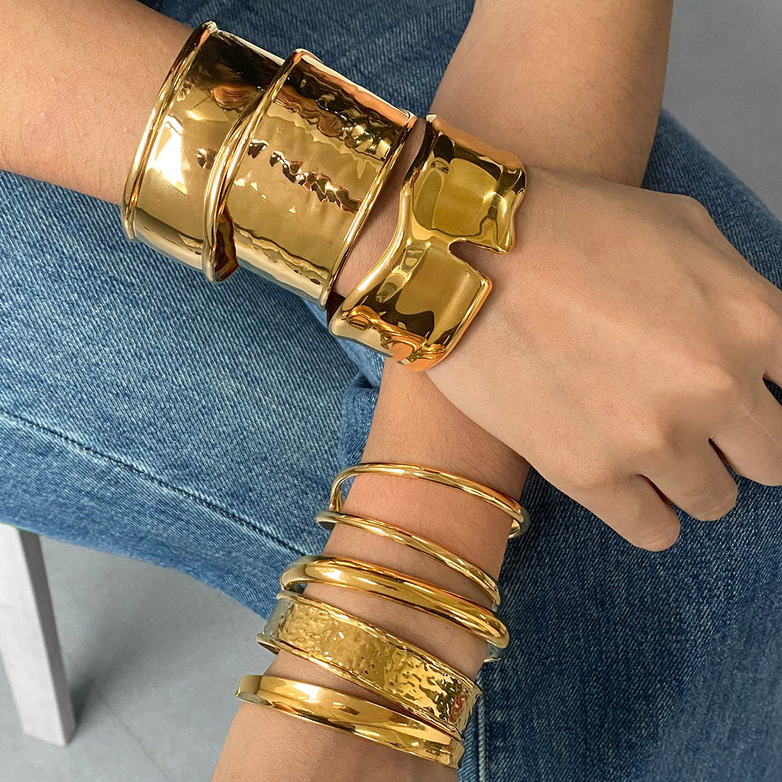 Exaggerated Gold Bracelet