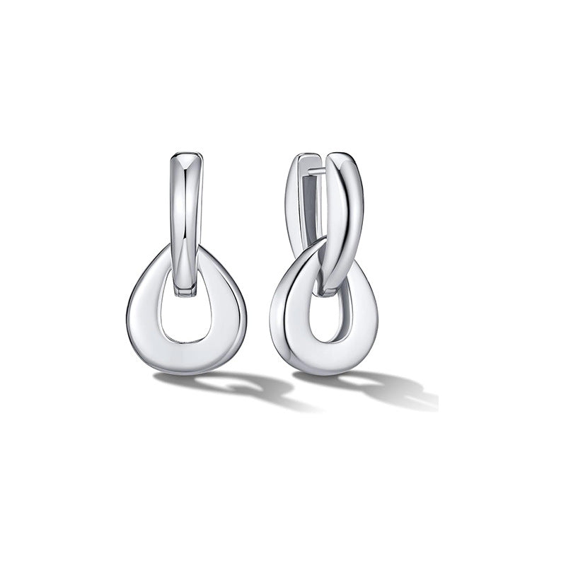 Geometric Drop Earrings — Electroplated Gold & Silver