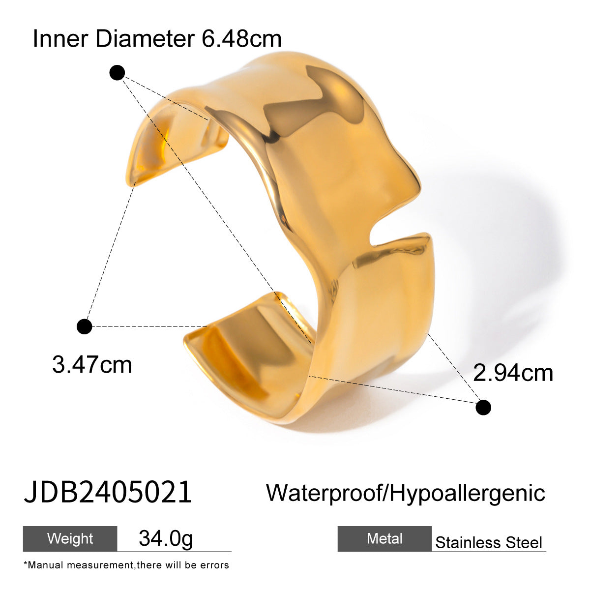 Exaggerated Gold Bracelet