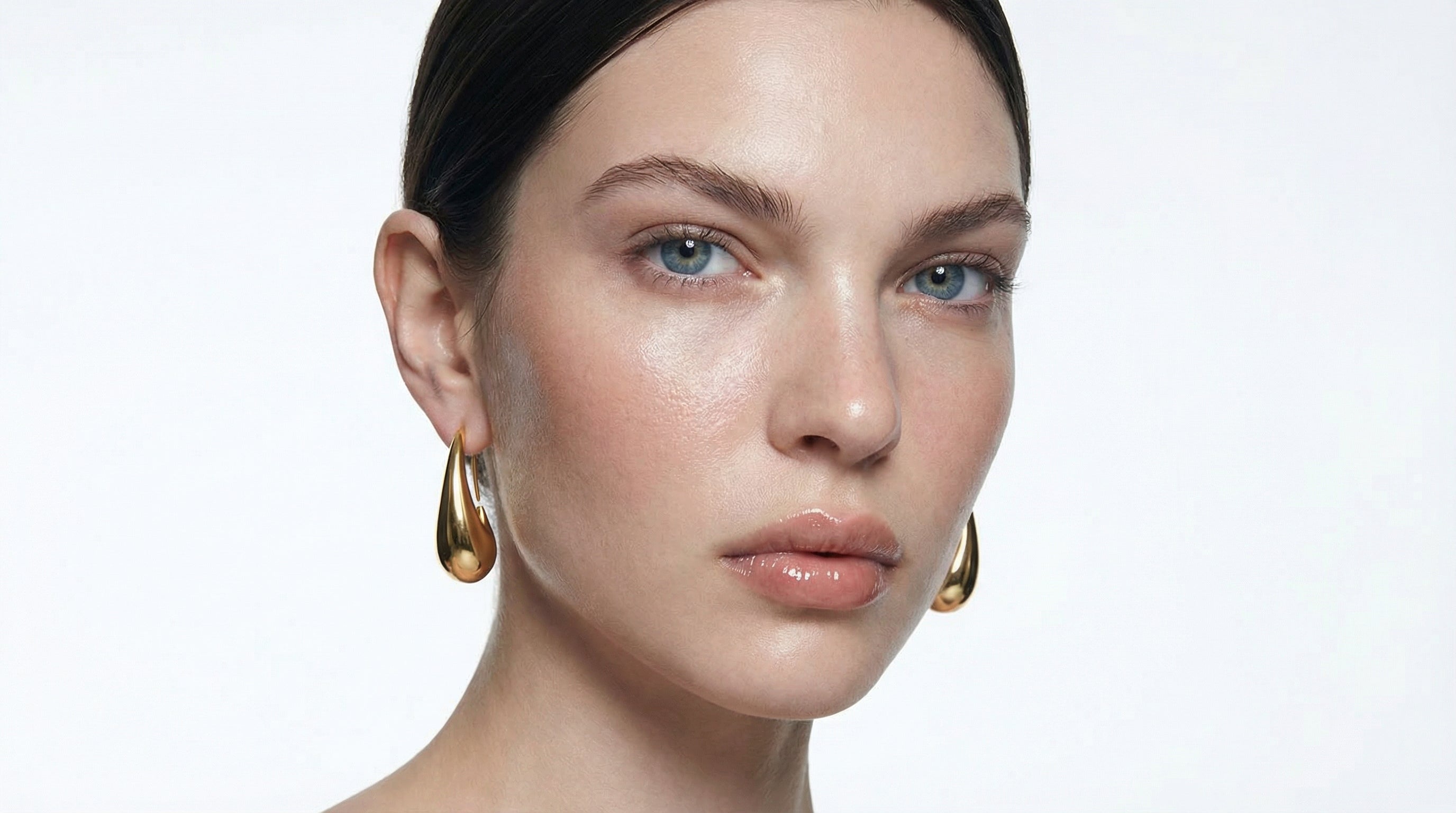 Gold Plated Sterling Silver Studs – Geometric Irregular Lines