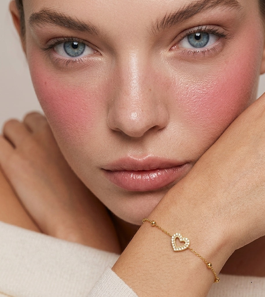 Gold-Plated Geometric Bracelet — Polished Stainless Steel