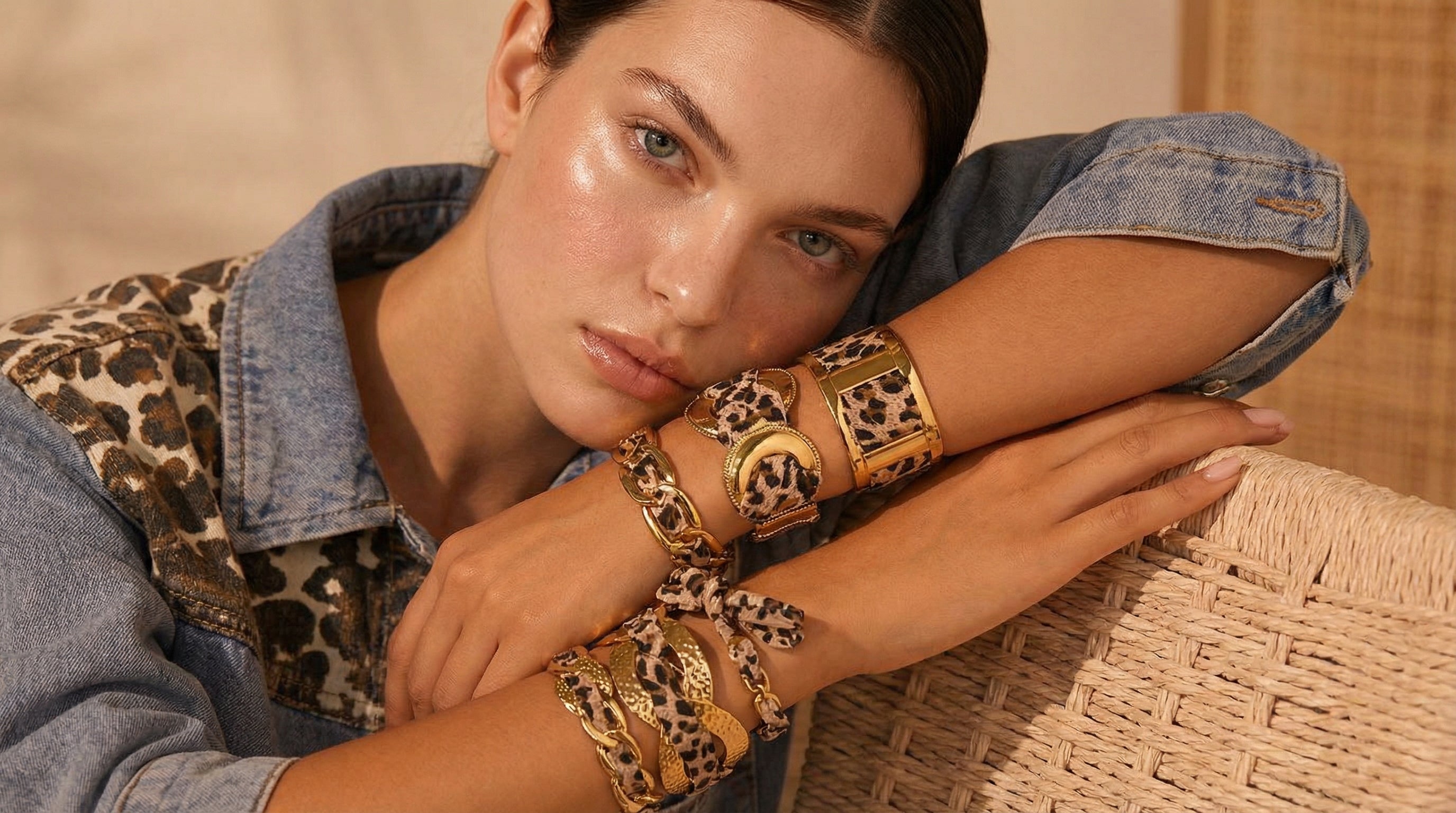 Leopard Ribbon Bracelet