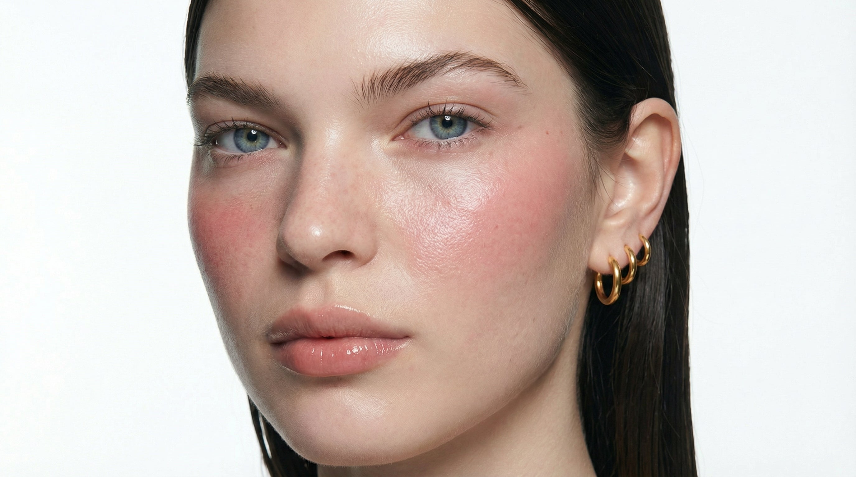 Gold-Plated Stud Earrings – Unisex Minimalist Design