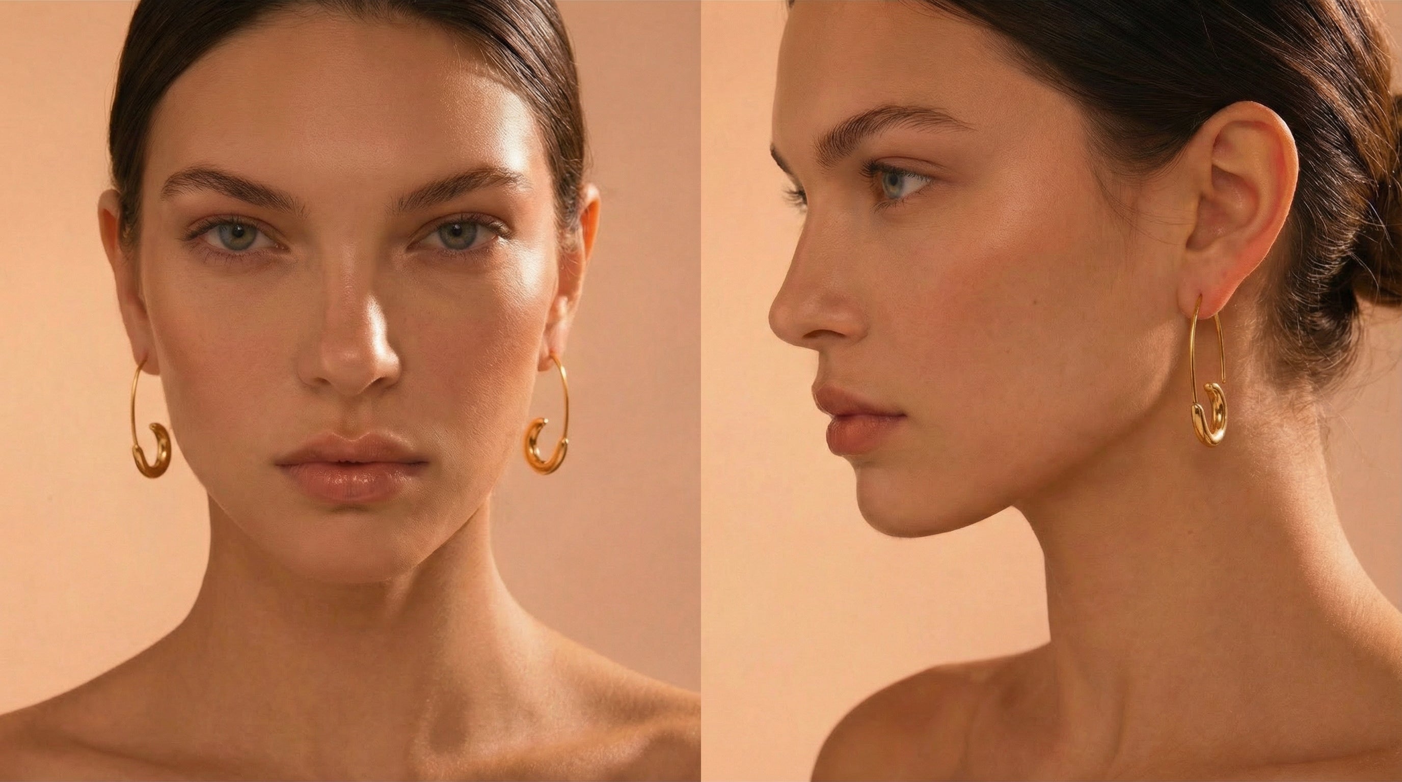 18K Gold-Plated Stainless Steel Hoop Earrings — Refined Everyday Luxury