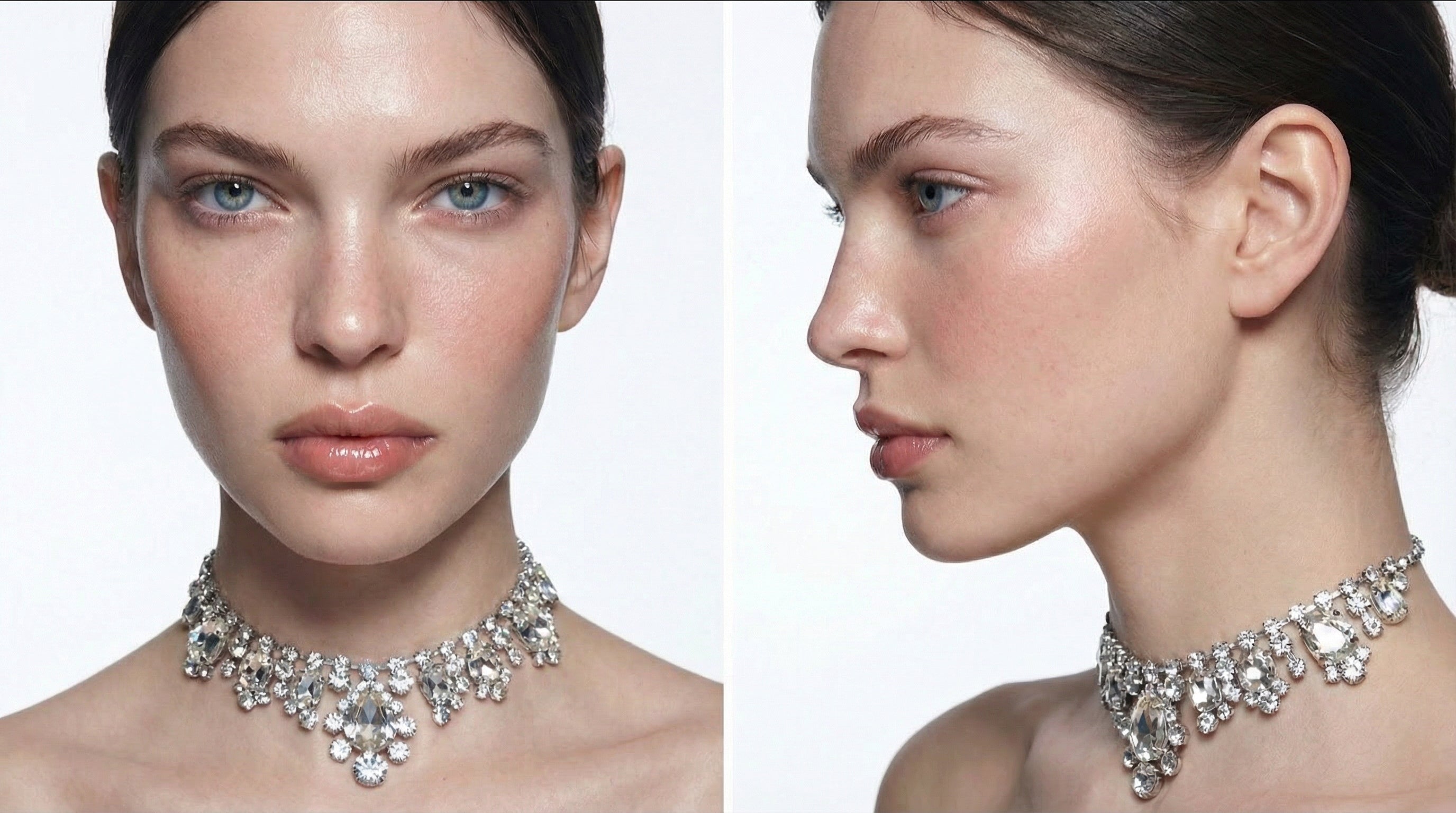 Crystal Rhinestone Statement Choker – Luxury Bridal Necklace