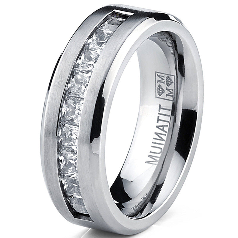 Titanium Luxury Diamond Ring