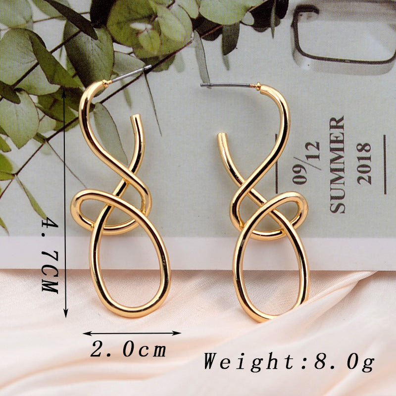 Geometric Ear Studs — Minimalist Gold & Silver Design