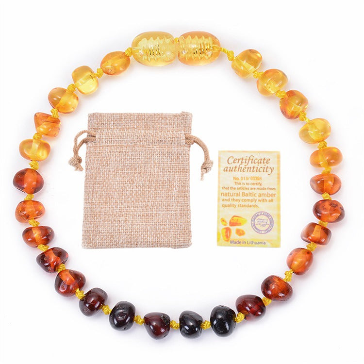 Children's Natural Amber Bracelet – Handcrafted Irregular Beads