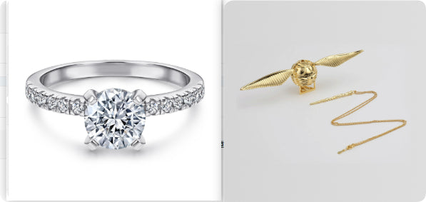 925 Silver Zircon Geometric Ring – White & Rose Gold