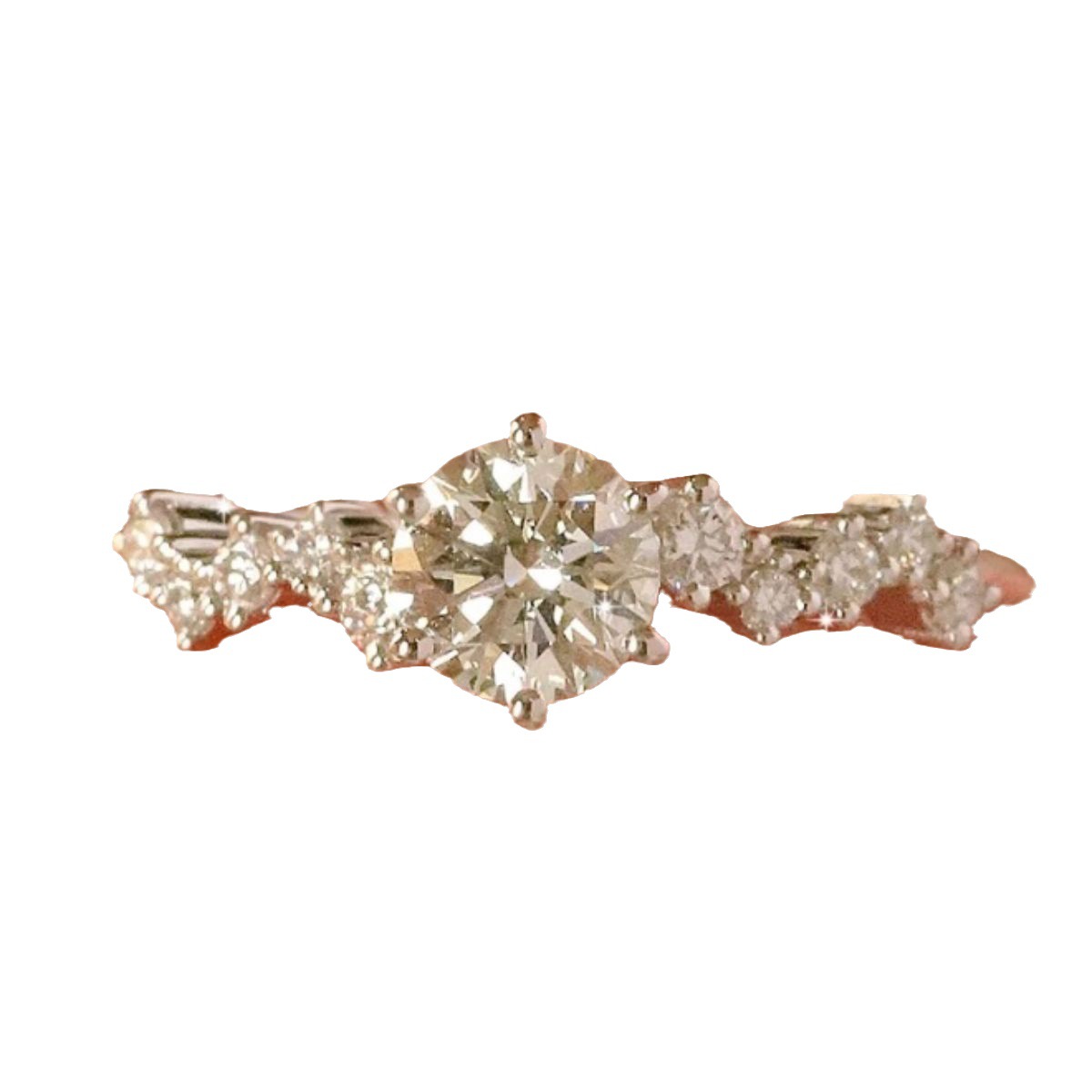 925 Silver 1ct Moissanite & Diamond Ring – Women’s