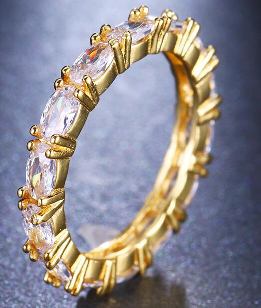 Gold-Plated T-Square Ring – Multi-Color Statement