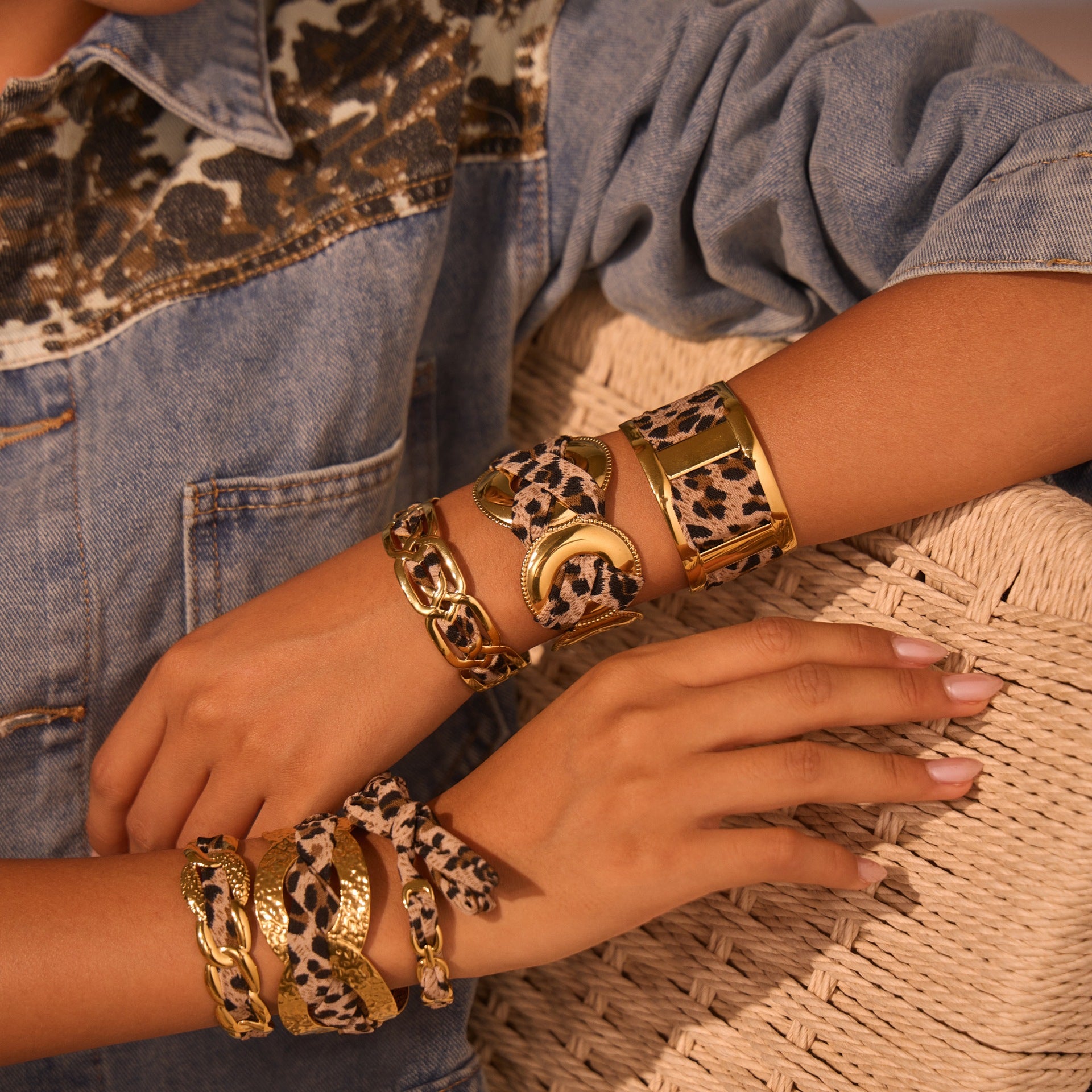 Leopard Ribbon Bracelet