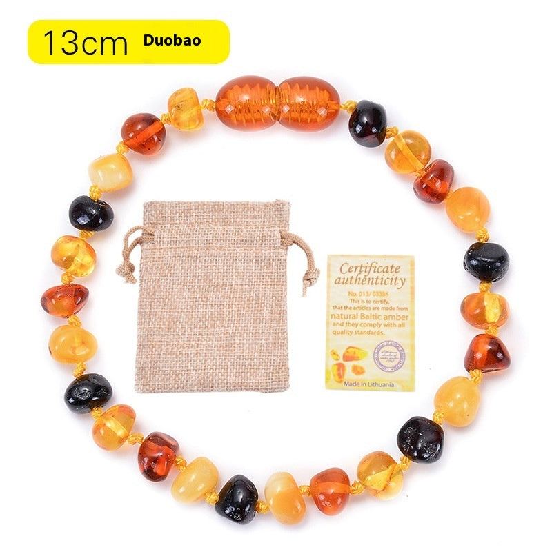 Children's Natural Amber Bracelet – Handcrafted Irregular Beads