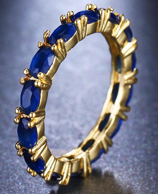 Gold-Plated T-Square Ring – Multi-Color Statement