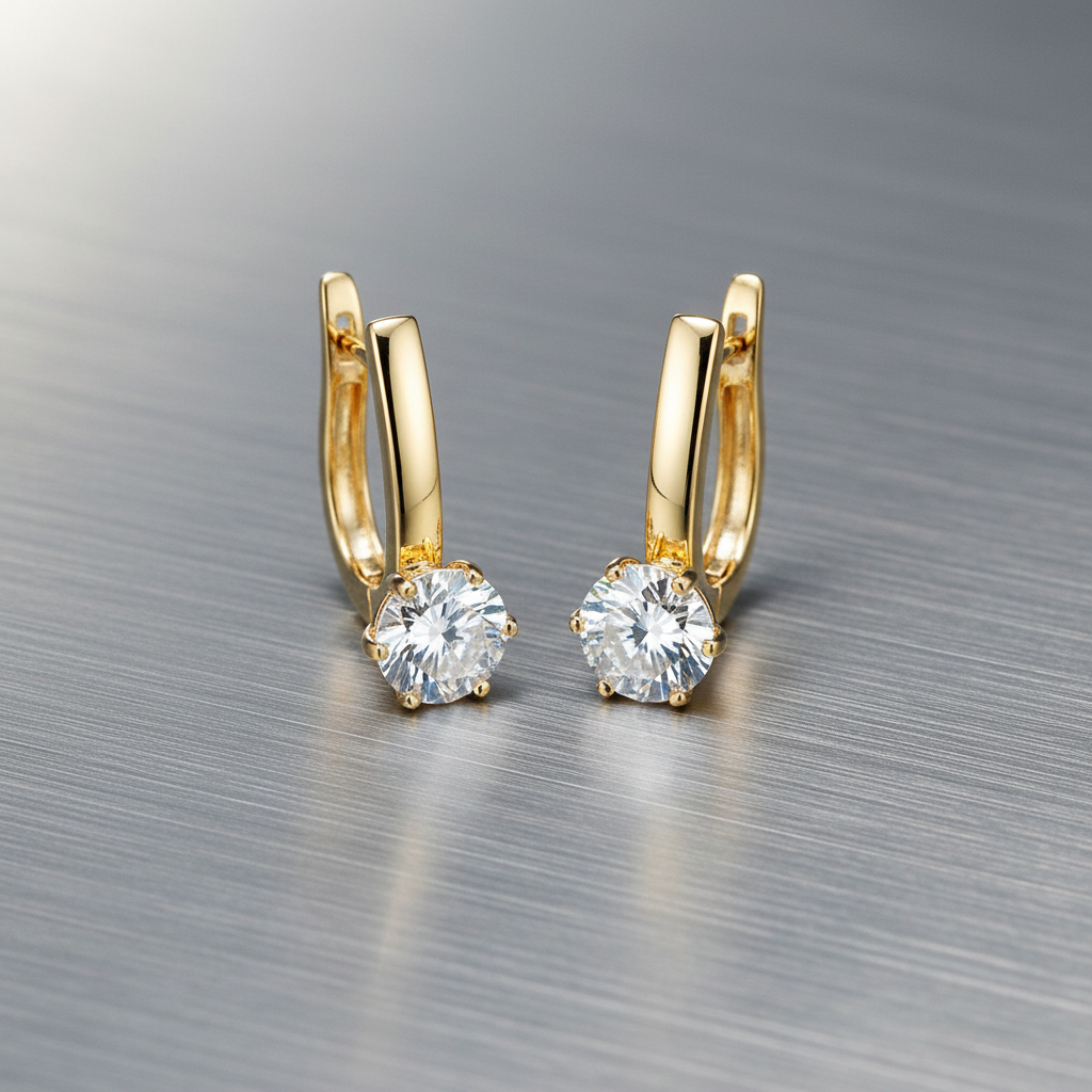 Six-Claw Diamond Hoops on aluminum surface