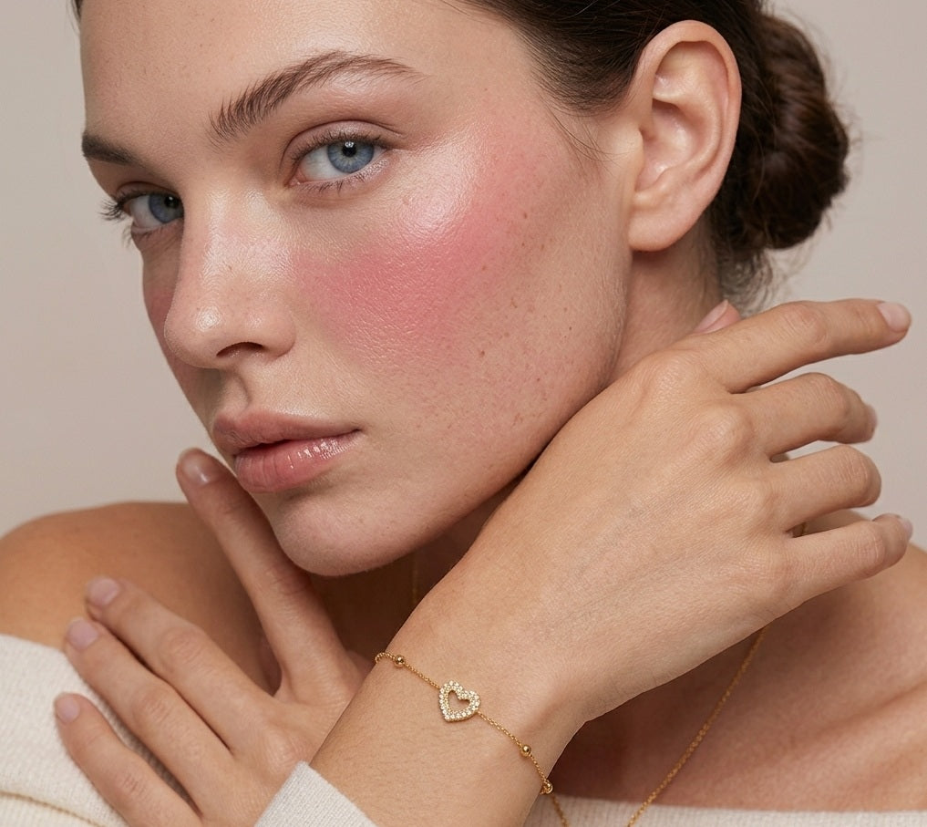 Gold-Plated Geometric Bracelet — Polished Stainless Steel