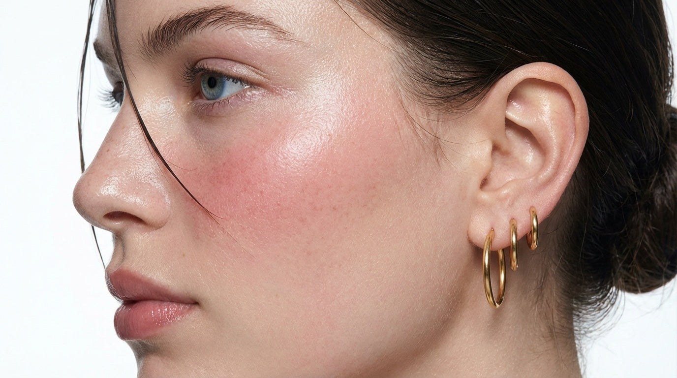 Gold-Plated Stud Earrings – Unisex Minimalist Design