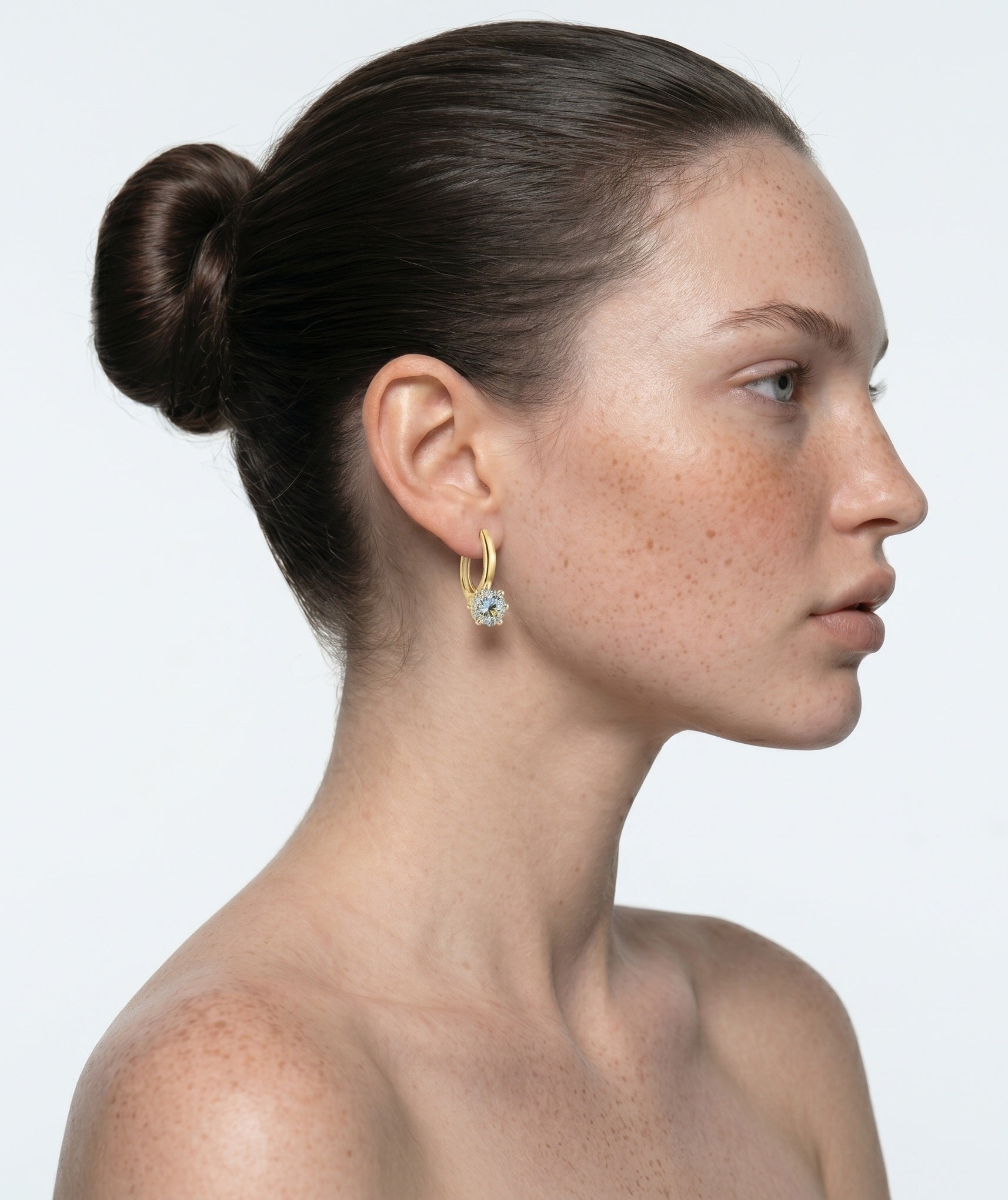 Six-Claw Diamond Tassel Ear Clips – Silver Geometric Statement Earrings