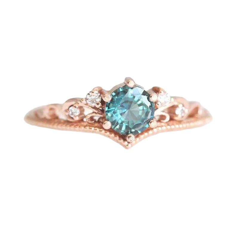 Rose Gold Gemstone Ring – Women's Statement