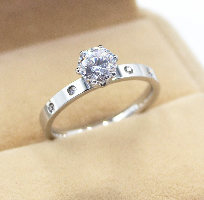 4-Stone Diamond Ring – Rose Gold & Silver