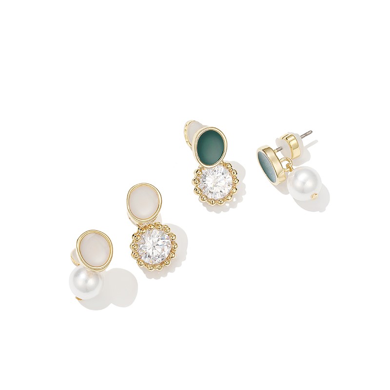 Avocado Drop Earrings – 925 Silver Korean Style