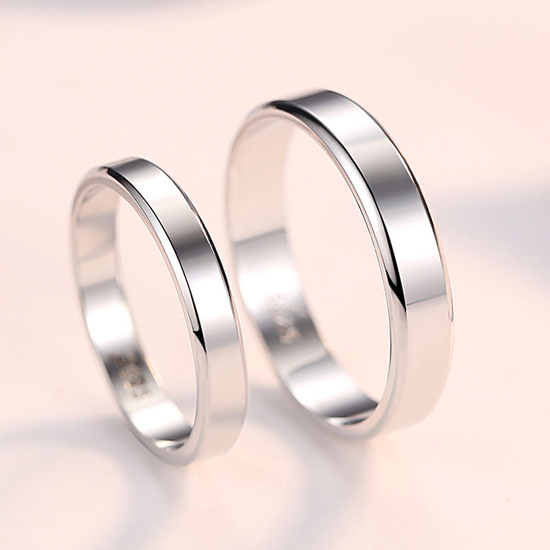 925 Sterling Silver Love Couple Ring Set – His & Hers