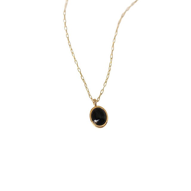 Cat's Eye Pendant Necklace – 316L Titanium Steel, Black & White, Niche Design
