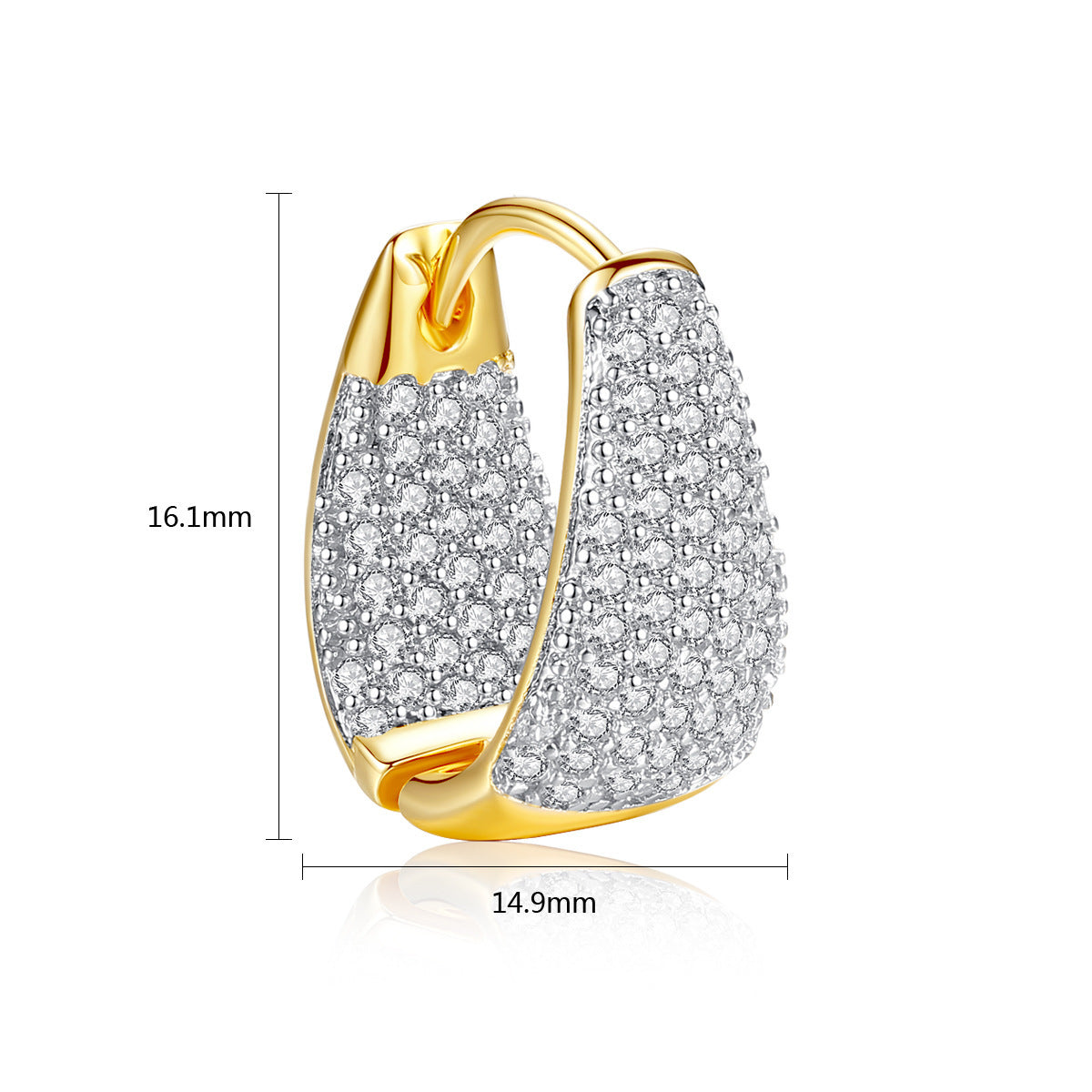 18K Gold Zirconia Drop Earrings