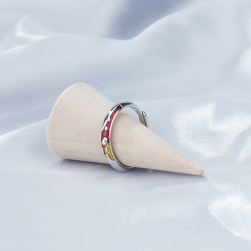 Simple Gold & Stone Couple Ring – Adjustable