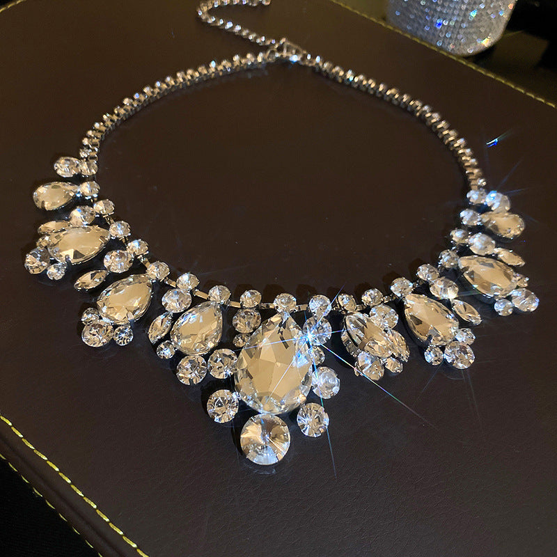 Crystal Rhinestone Statement Choker – Luxury Bridal Necklace