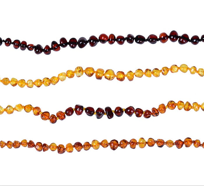 Baltic Amber Baby Bracelet – Natural Irregular Beads, Infant Teething