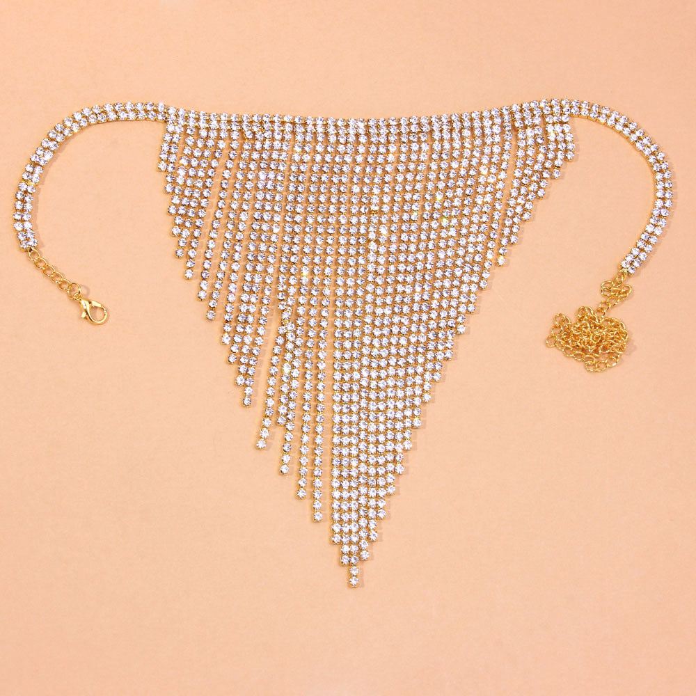 Double Row Rhinestone Necklace – Gold & Silver