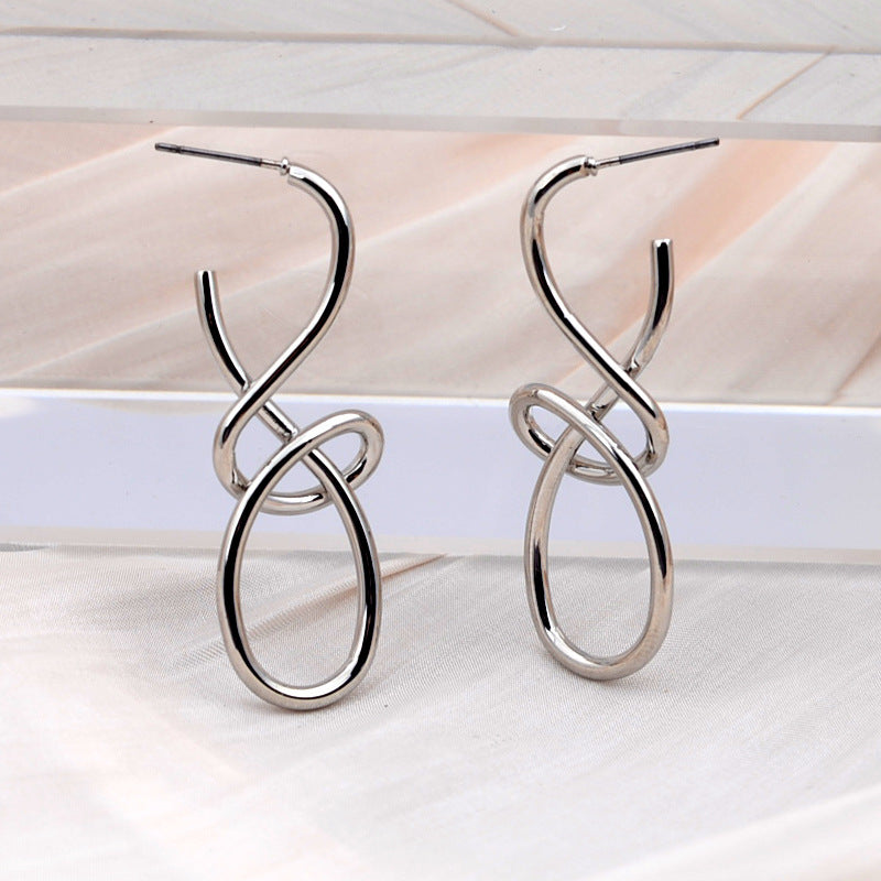 Geometric Ear Studs — Minimalist Gold & Silver Design