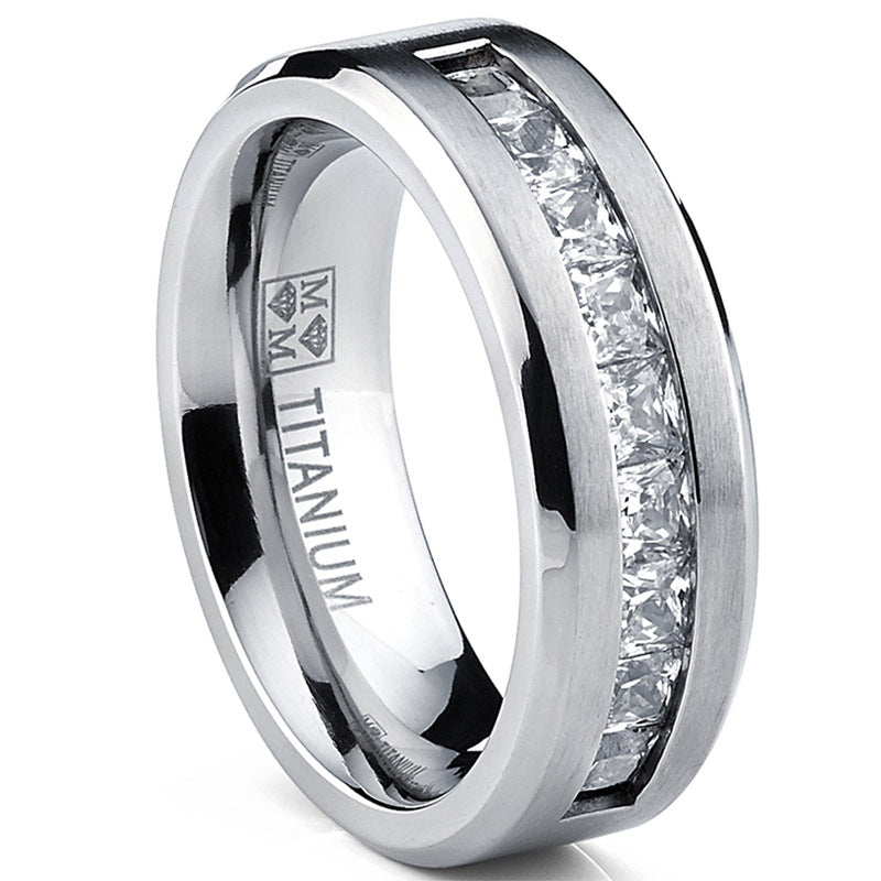 Titanium Luxury Diamond Ring